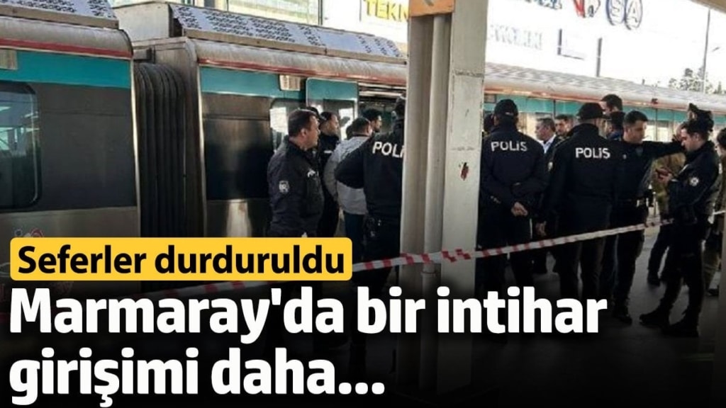 Marmaray'da intihar girişimi: Seferler durduruldu
