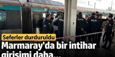 Marmaray'da intihar girişimi: Seferler durduruldu