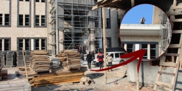 İnşaatta korkutan anlar! Polis intihar etmek isteyen vatandaşı kurtardı