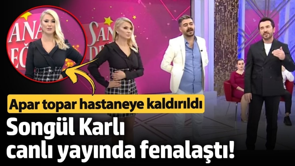 Songül Karlı canlı yayında fenalaştı! Apar topar hastaneye kaldırıldı