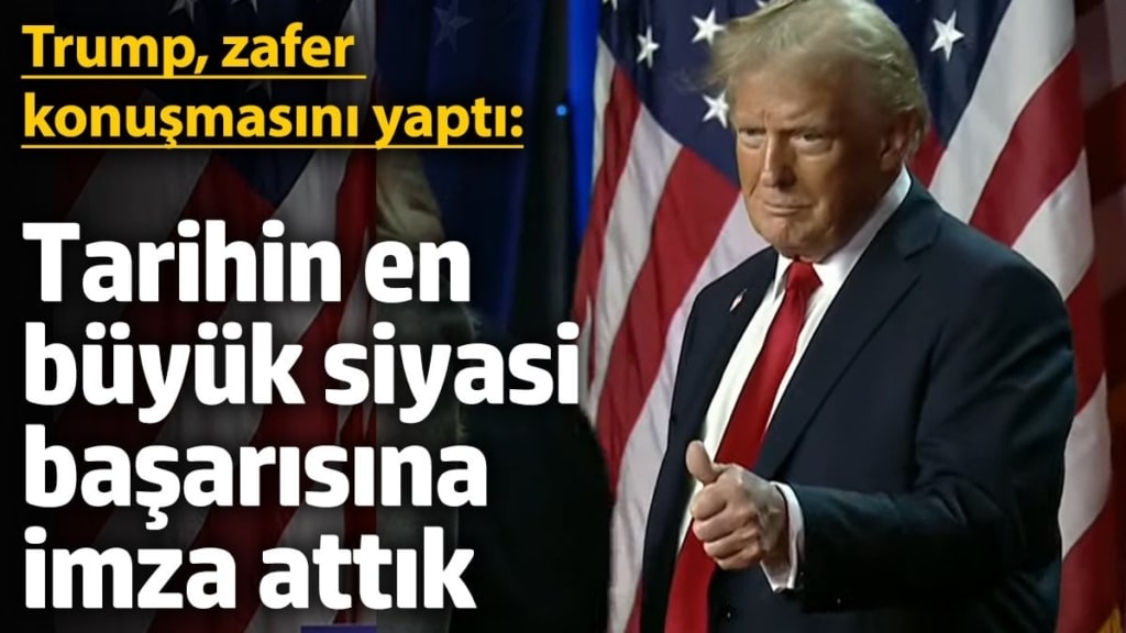 Trump zafer konuşmasını yaptı: Bu seçimde tarih yazıldı