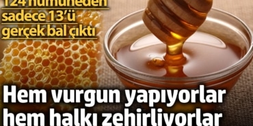 124 numuneden sadece 13’ü gerçek bal çıktı. Hem vurgun yapıyorlar, hem halkı zehirliyorlar