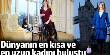 Dünyanın en uzun kadını Rumeysa Gelgi ve dünyanın en kısa kadını Jyoti Amge Londra'da buluştu