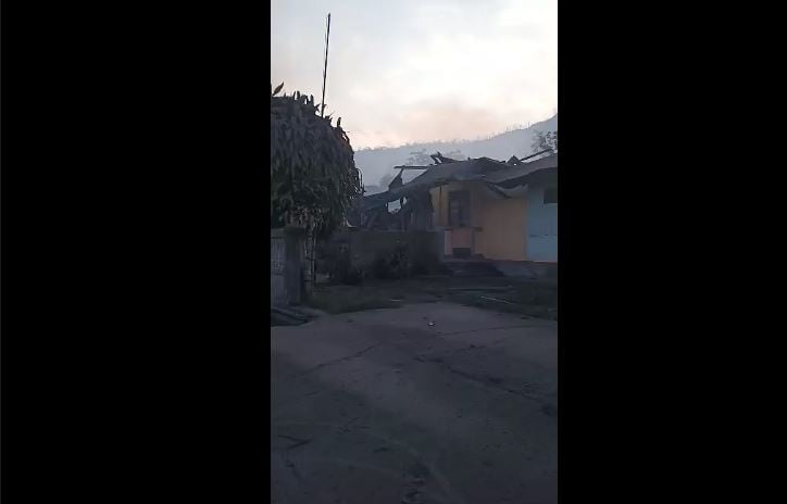 Yanardağ patlaması sonrası manzara