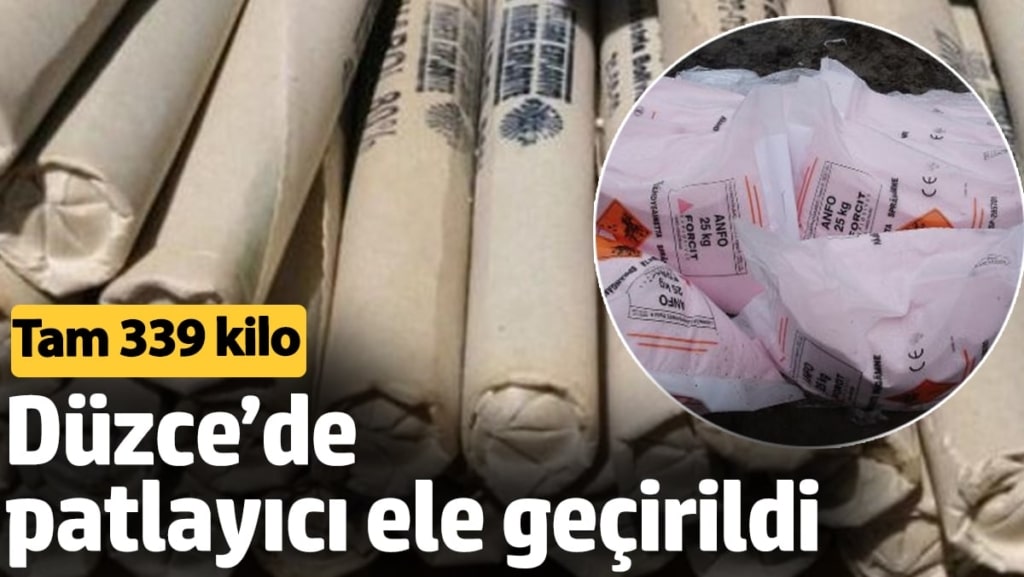 Düzce’de jandarma ve polisten ortak operasyon patlayıcı ele geçirildi