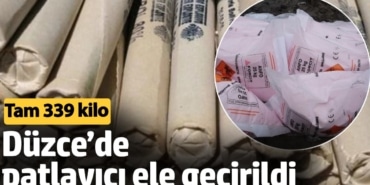 Düzce’de jandarma ve polisten ortak operasyon patlayıcı ele geçirildi