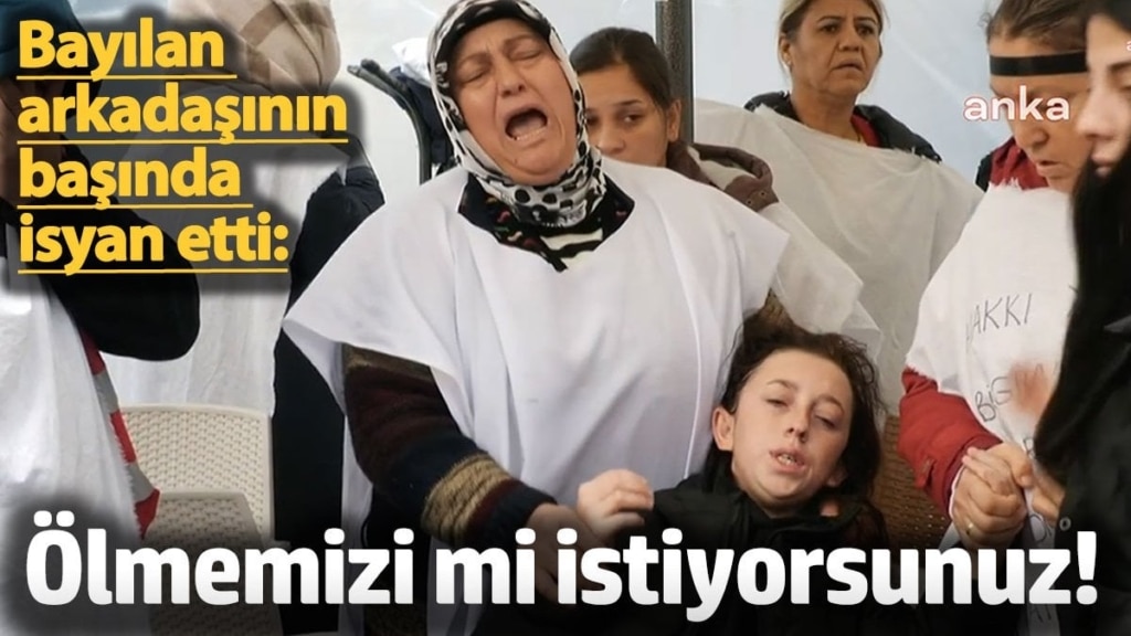 Polonez işçisi bayılan arkadaşının başında isyan etti: Ölmemizi mi istiyorsunuz!