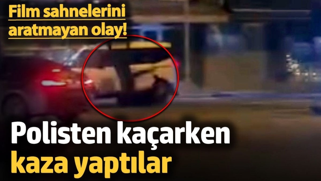 Sakarya’da polisten kaçan motosikletliler kaza yaptı