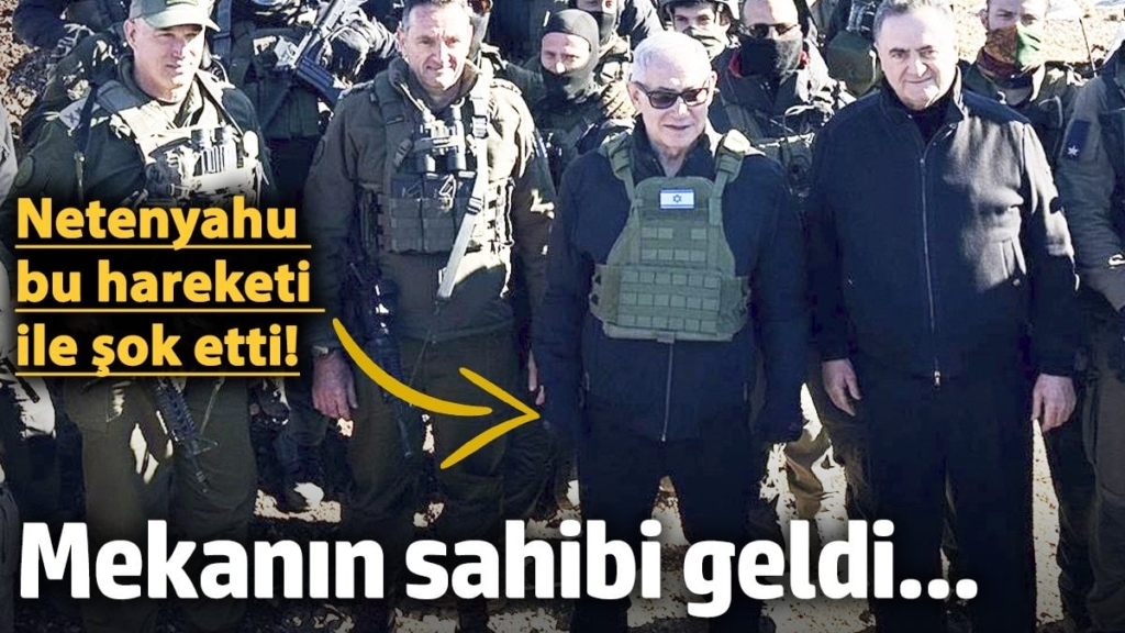 Netenyahu Golan Tepeleri​'nde askerler ile poz verdi! Mekanın sahibi geldi...