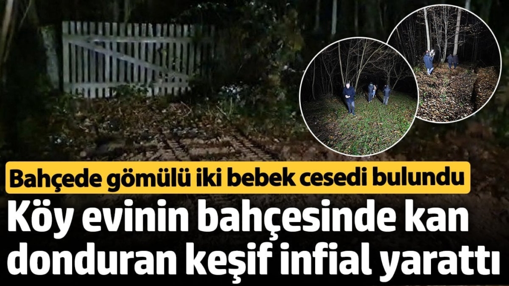 Köy evinin bahçesinde iki bebek cesedi ekipleri harekete geçirdi