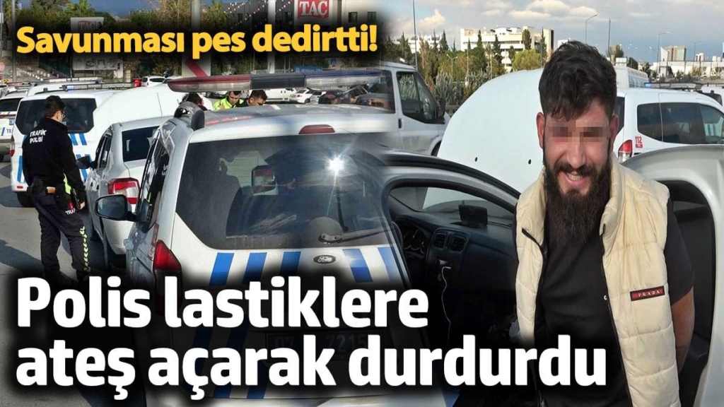 Savunması pes dedirtti! Polis lastiklere ateş açarak durdurdu