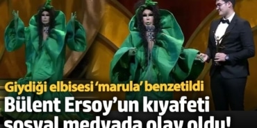 Bülent Ersoy’un kıyafeti sosyal medyada olay oldu! Giydiği elbisesi  ‘marula’ benzetildi