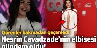 Nesrin Cavadzade’nin dekolteli elbisesi gündem oldu!  Görenler bakmadan geçemedi