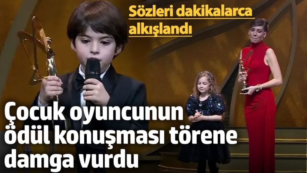 Çocuk oyuncunun ödül konuşması törene damga vurdu! Sözleri dakikalarca alkışlandı