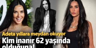 Kim inanır 62 yaşında olduğuna! Ünlü yıldız Demi Moore adeta yıllara meydan okuyor