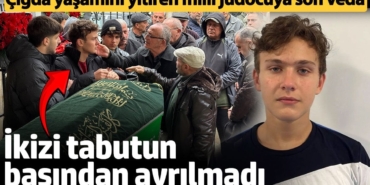 Erzurum’daki çığ faciasında yaşamını yitiren milli judocu Emre Yazgan’a son veda: İkizi tabutun başından ayrılmadı