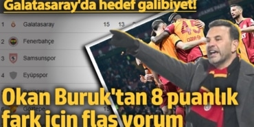 Galatasaray'da hedef galibiyet! Okan Buruk'tan 8 puanlık fark için flaş yorum