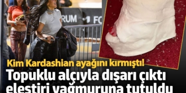 Kim Kardashian ayağını kırmıştı! Topuklu alçıyla dışarı çıktı eleştiri yağmuruna tutuldu
