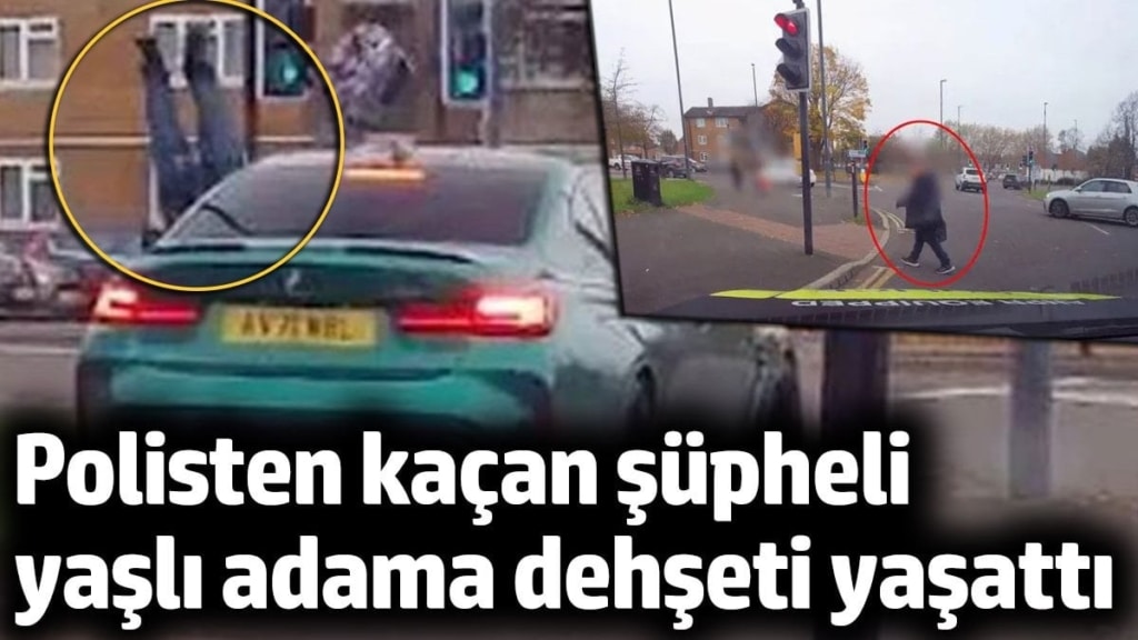 Polisten kaçan şahıs yaşlı adama çarparak havaya fırlattı: O anlar kameralara yansıdı