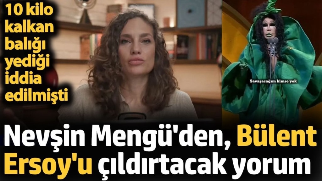 Nevşin Mengü'den Bülent Ersoy'u çıldırtacak yorum. 10 kilo kalkan balığı yediği iddia edilmişti