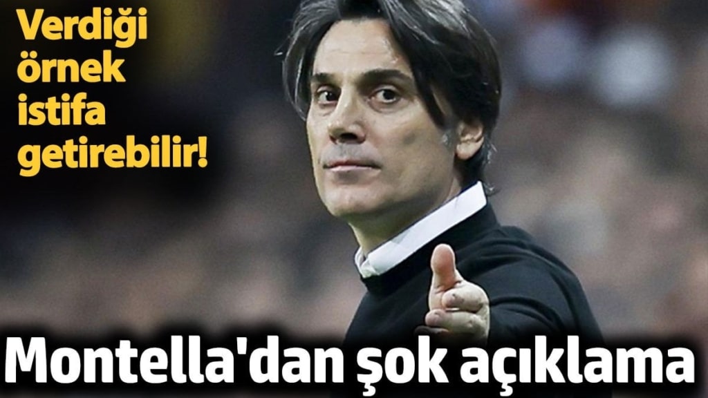Montella'dan şok açıklama. Verdiği örnek istifa getirebilir!