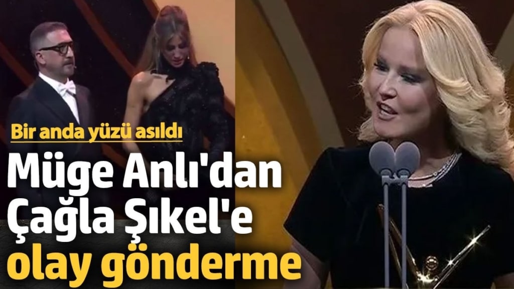 Müge Anlı'dan ödül töreninde Çağla Şıkel'e gönderme! Bir anda yüzü asıldı