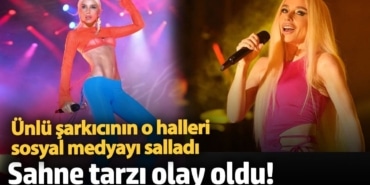 Sahne tarzı olay oldu! Ünlü şarkıcının o halleri sosyal medyayı salladı