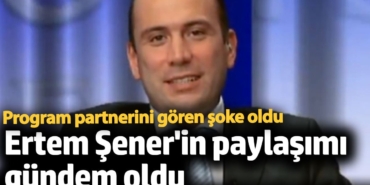 Ertem Şener'in paylaşımı gündem oldu. Program partnerini görenler inanamadı
