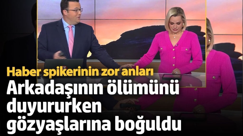 Haber spikerinin zor anları! iş arkadaşının ölümünü duyururken canlı yayında gözyaşlarına boğuldu