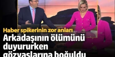 Haber spikerinin zor anları! iş arkadaşının ölümünü duyururken canlı yayında gözyaşlarına boğuldu